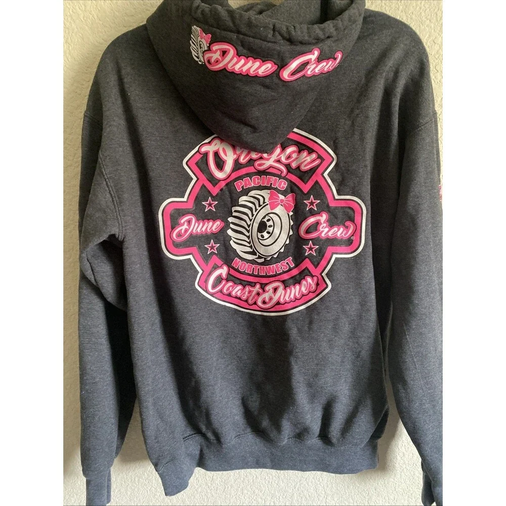 Dune Crew Oregon Coast Hoodie Dirtbike Atv Racing Gray Women Large Sand Utv - Picture 6 of 8